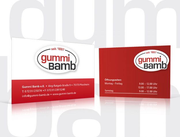 Kaundvau Portfolio Print Gummi Bamb Visitenkarten